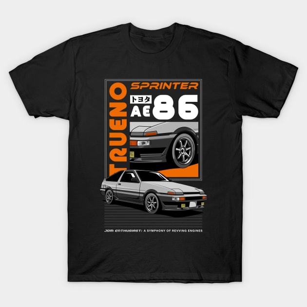 Trueno Sprinter AE86 Car T-Shirt by milatees